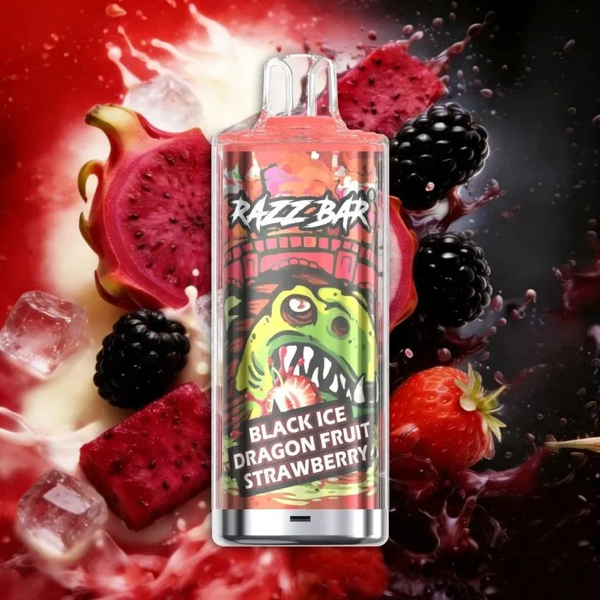 Fruta del dragón, fresa y hielo negro