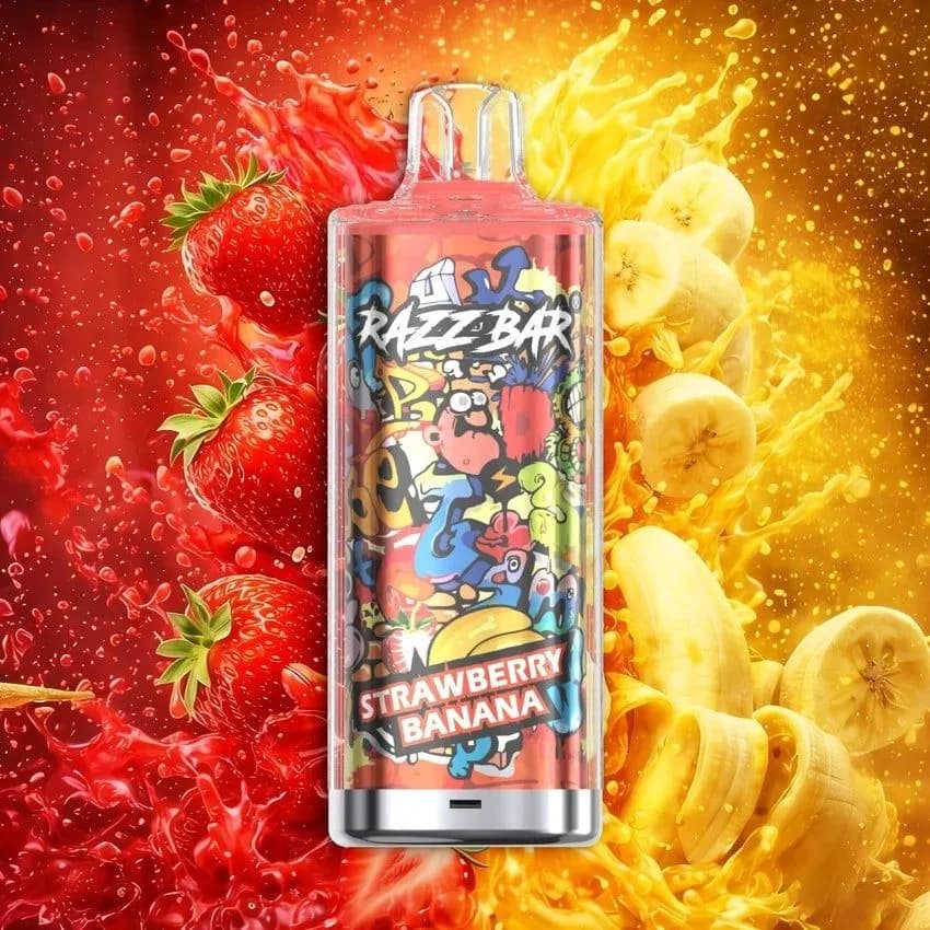 Pack 2 uds. Razzbar 60K Crystal — 2× Fresa y plátano